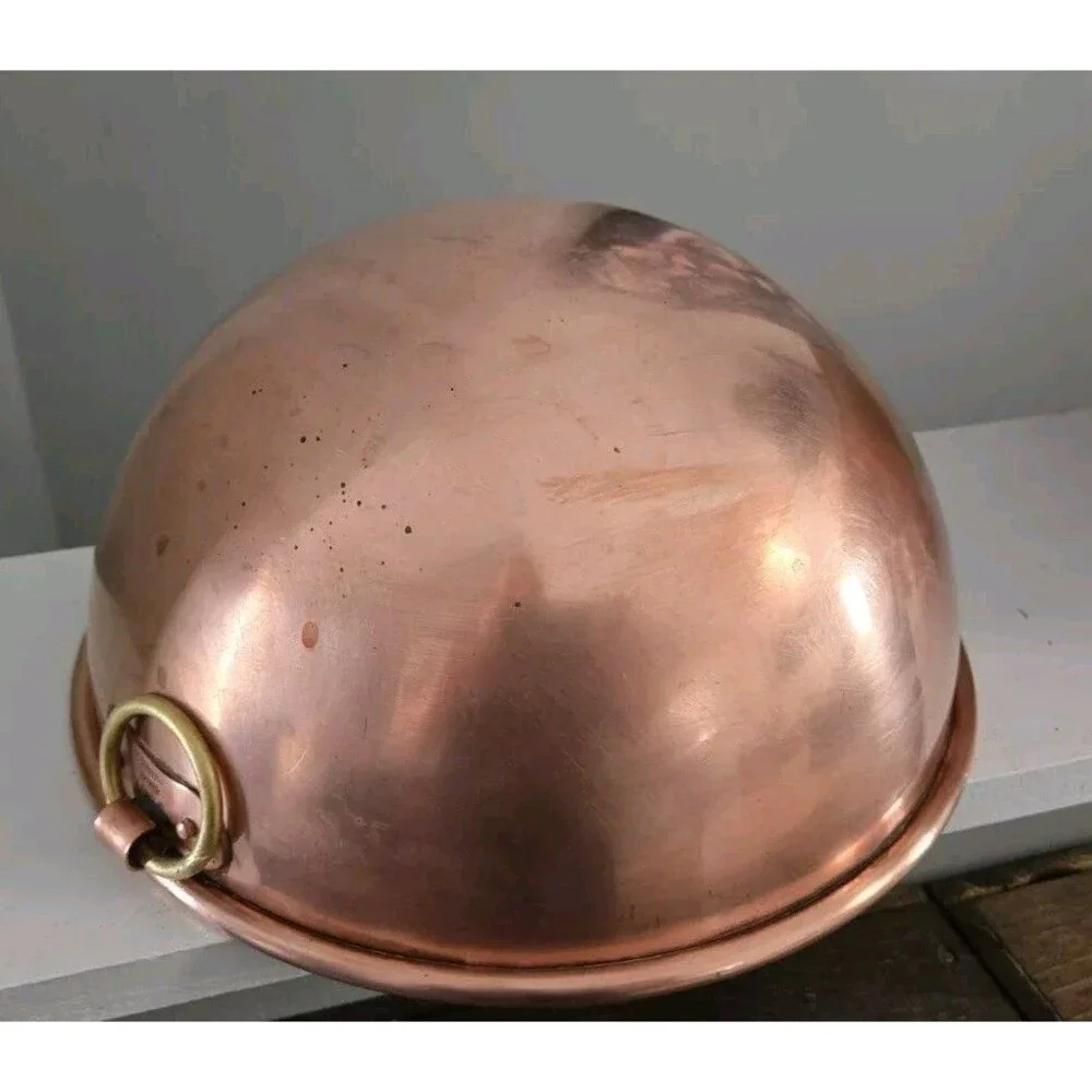 Williams Sonoma France Copper Mixing Whisking Bowl Round Bottom Ring 11